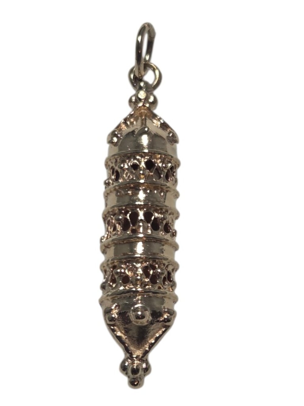14K Yellow Gold Mezzuzah Scroll Charm #25087